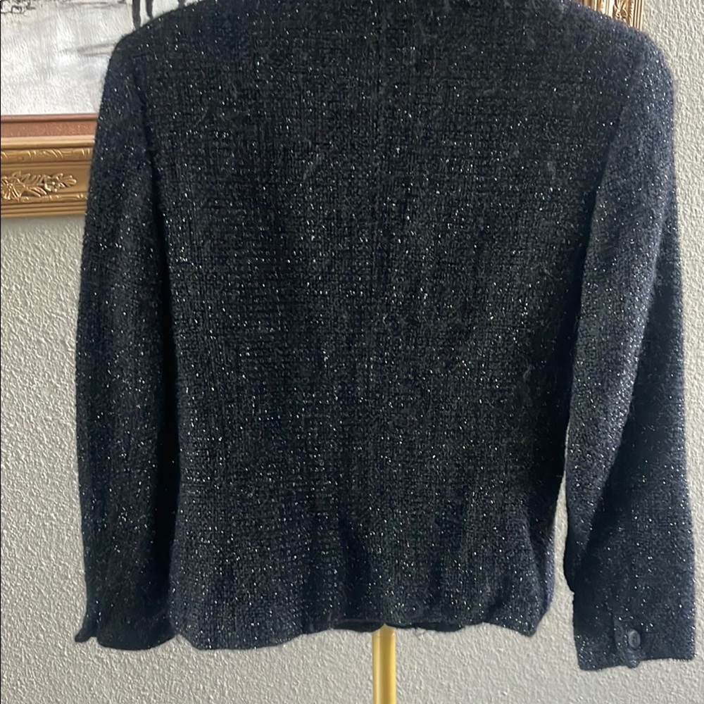 Jones New York Black Blazer Structured Wool-Blend - Picture 6 of 10